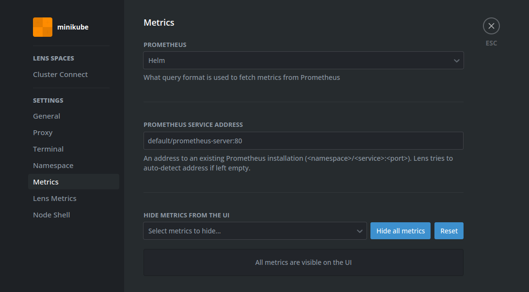 Lens Metrics Config